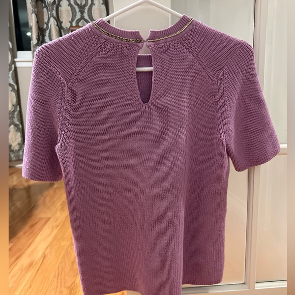 Maje lavender gold embellishment knit tshiry - Picture 2 of 2